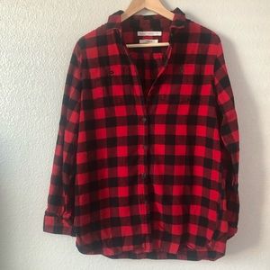Woolrich Buffalo Check Flannel Boyfriend Fit sz M